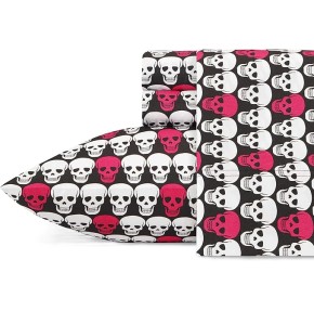 Twin Sheets, Soft & Lightweight Bedding, Fade & Wrinkle Resistant (Skulls, Twin)