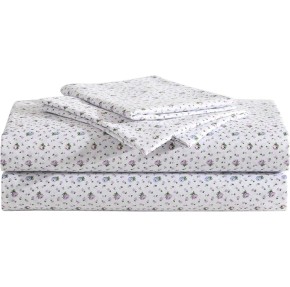 Twin Sheets, Soft & Lightweight Bedding, Fade & Wrinkle Resistant (Pretty Floral Ditsy Purple, Twin)