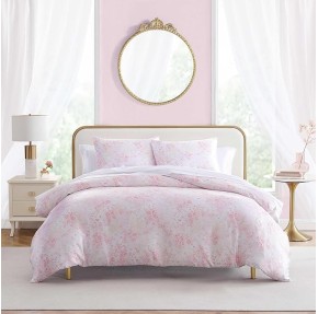 Twin Duvet Cover Set, Luxurious Satin Bedding with Matching Sham, Silky Home Decor for Hair and Skin (Butterfly Garden Pink, Twin)