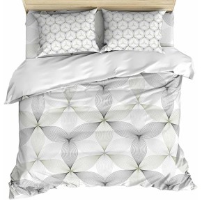 4 Piece Bedding Set California King, Sage Green Black Geometric Quilt Set with Pillow Sham & Sheet, Contemporary Abstract Art Breathable Microfiber Coverlet Bedding Set for All Season Use