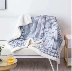 Sherpa Blanket, Double Cut Lambswool Fleece Blanket, Soft, Warm, Comfortable, Thick, Perfect for Sofa, Bed, Chair Double-Sided Cover Blanket